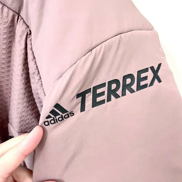 NWT Adidas Wonder Oxide Pink TERREX MYSHELTER COLD.RDY 600 Down Puffer Jacket L - Picture 9 of 14